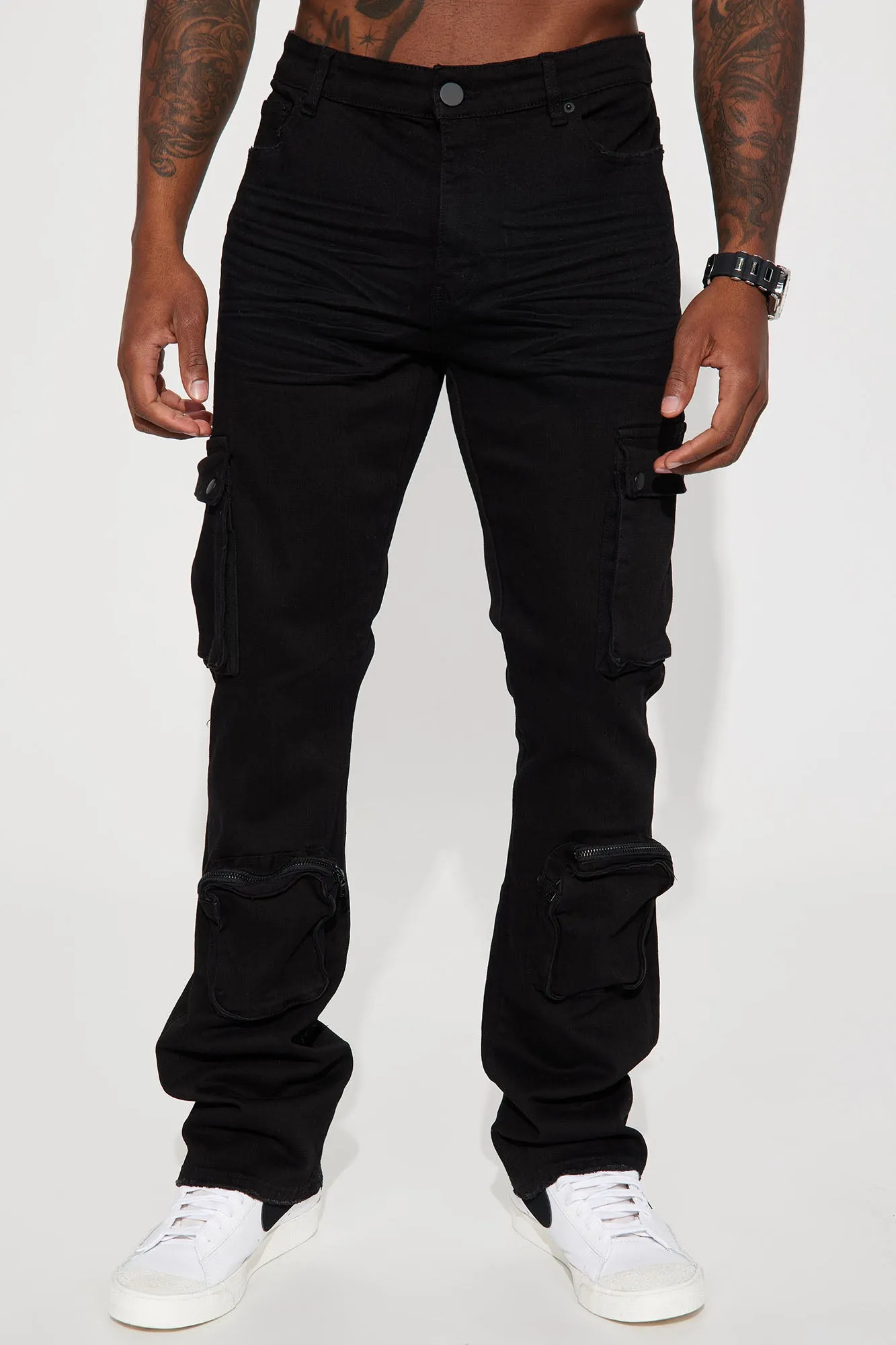 About Time Stacked Flared Fit - Black