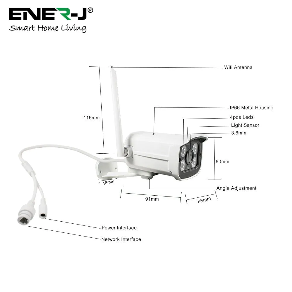 Additional Outdoor IP Camera for Wireless Security CCTV System IPC1030 Kit