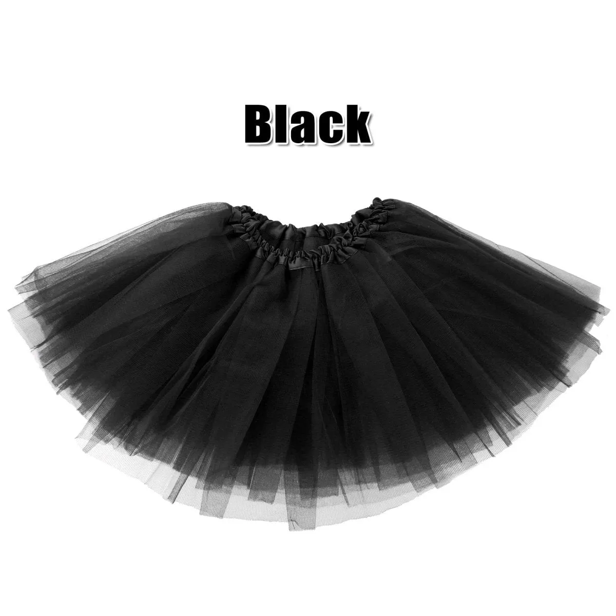 Adult 3 Layers Tulle Tutu - Black