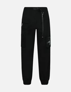 Allover Logo Jacquard Side Zipper Regular Fit Joggers