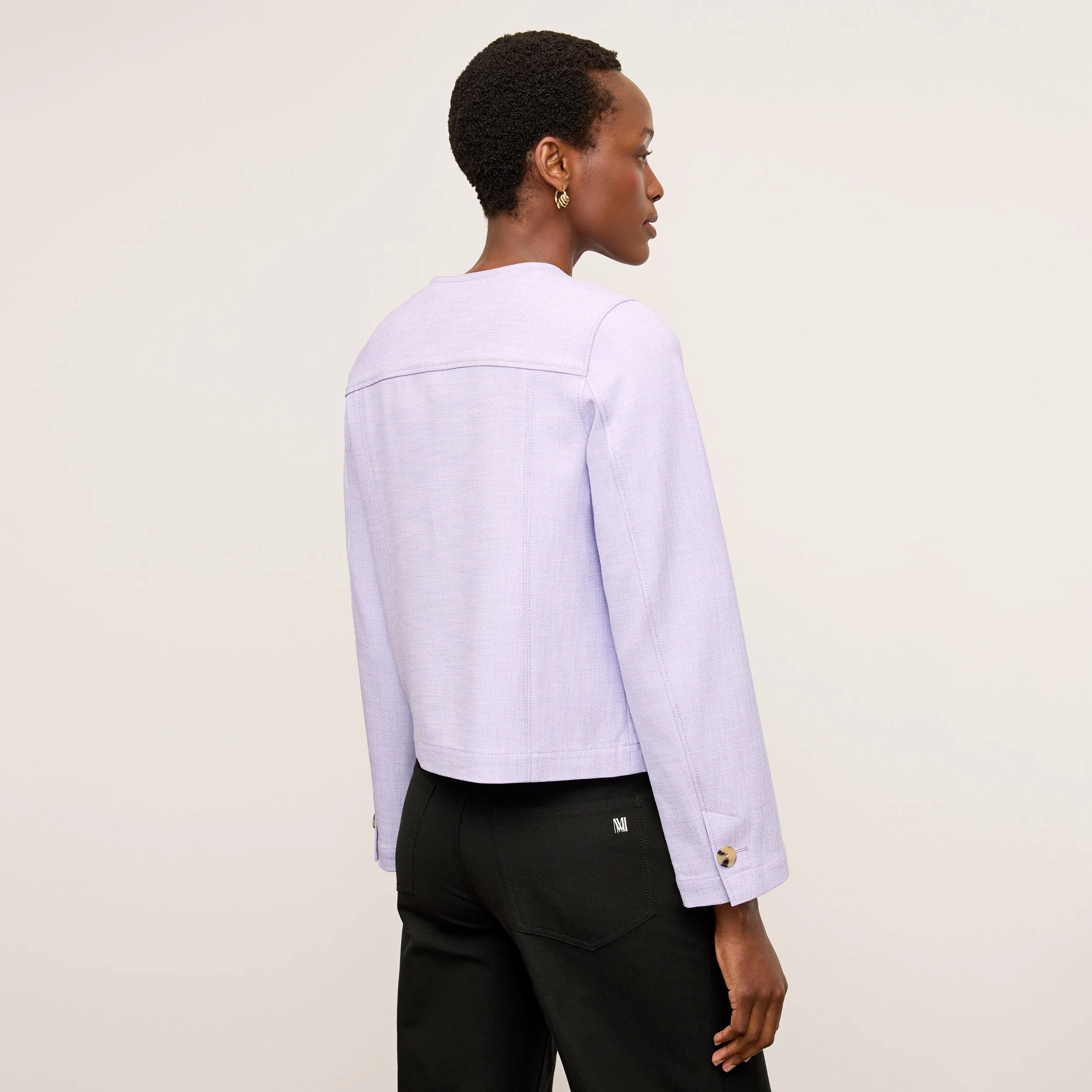 Aniya Jacket - Stretch Tweed :: Lilac/Ivory