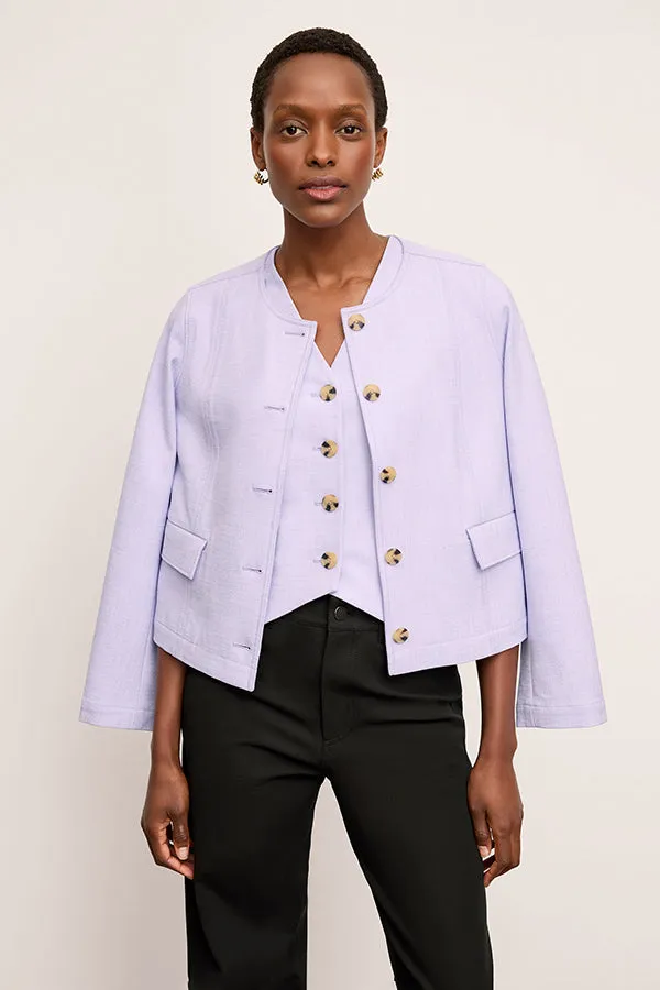 Aniya Jacket - Stretch Tweed :: Lilac/Ivory