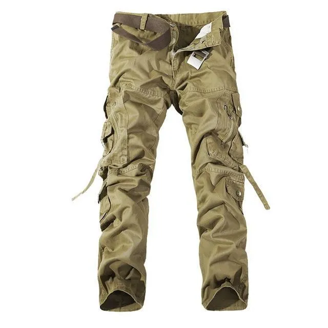 Army Camouflage Cargo Tactical Military Pants 42 40 38-28 PLUS LARGE SIZE Brand Multi-pocket Overalls Trousers