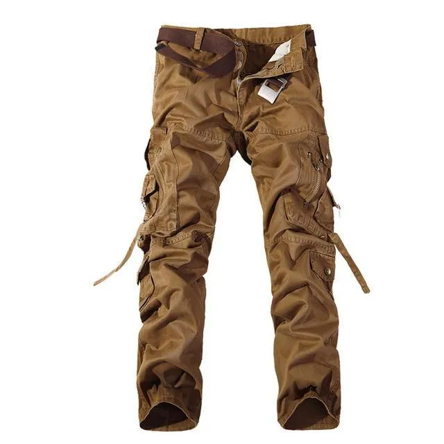 Army Camouflage Cargo Tactical Military Pants 42 40 38-28 PLUS LARGE SIZE Brand Multi-pocket Overalls Trousers