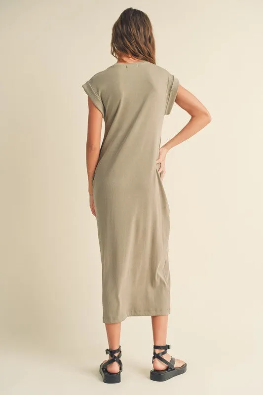 Baby Ribbed Casual Long Dress