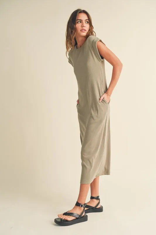 Baby Ribbed Casual Long Dress