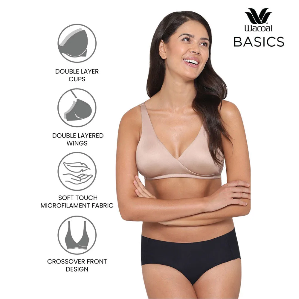 BASICS It’s Perfect  Non-Padded Non-Wired Full Cup Everyday Wear Comfort Fit Bra - Beige