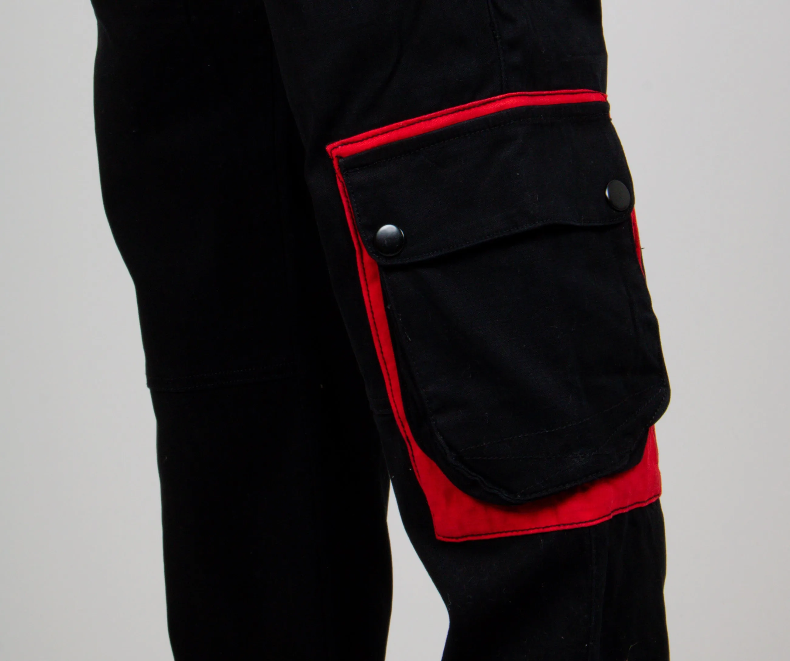 Black Tech Utility Straight Leg Cargos