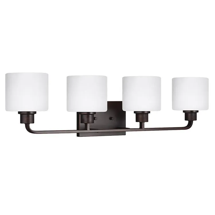 Canfield Four-Light Bathroom Vanity Fixture