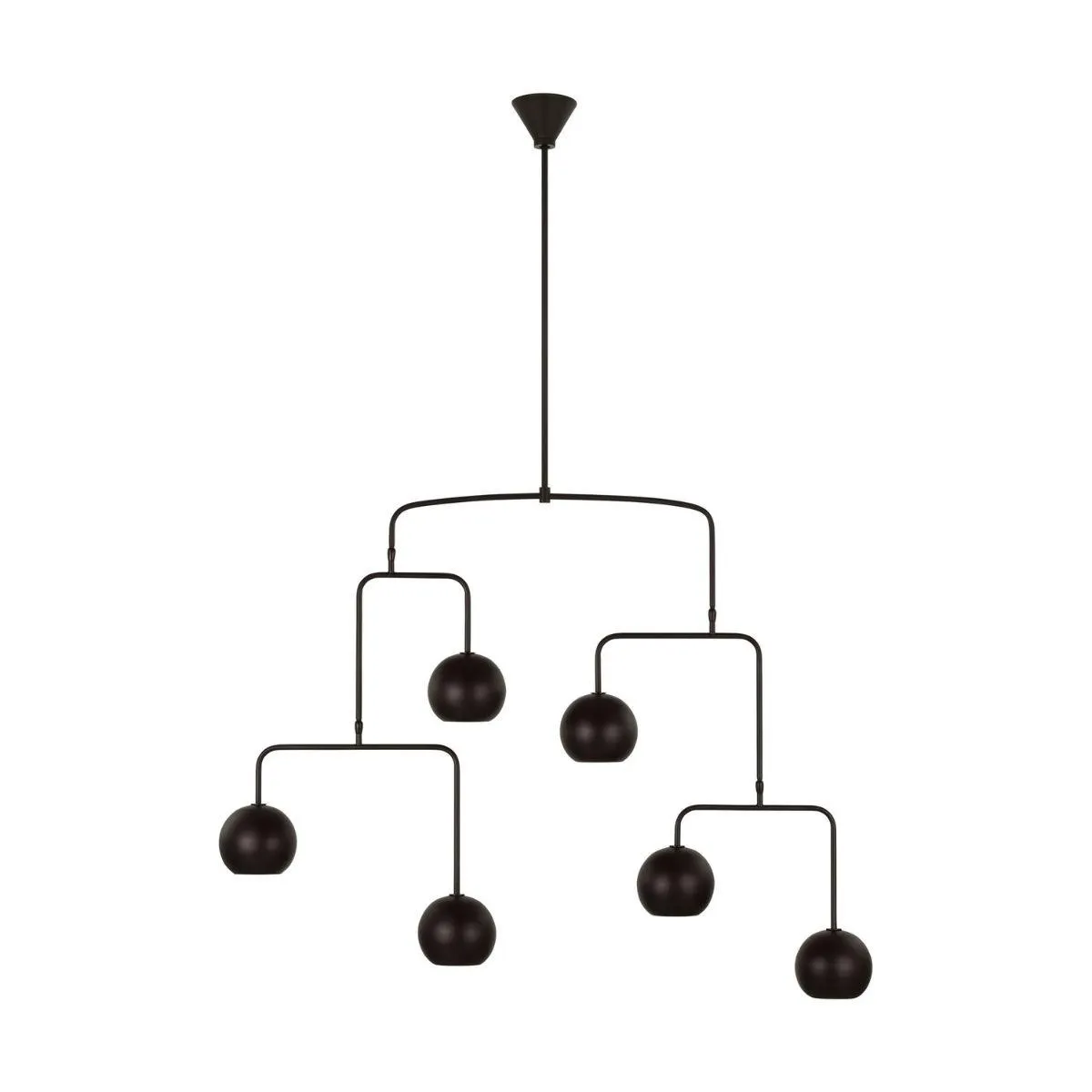 Chaumont 50 in. 6 lights Chandelier Iron finish