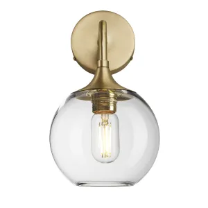 Chelsea Glass Globe Wall Light - 7 Inch - Clear