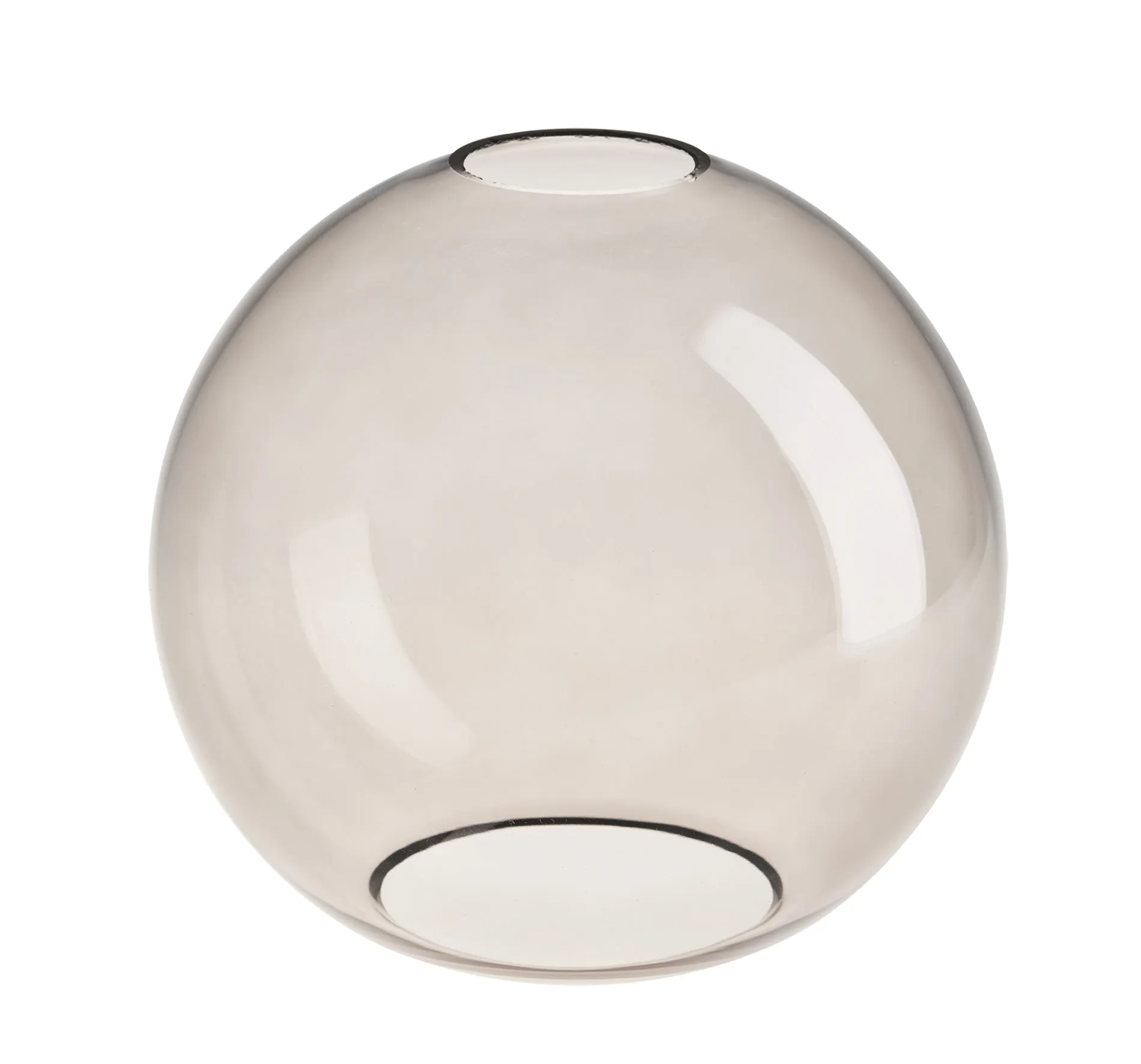 Chelsea Smoked Glass Globe Wall Light - 7 Inch - Mocha