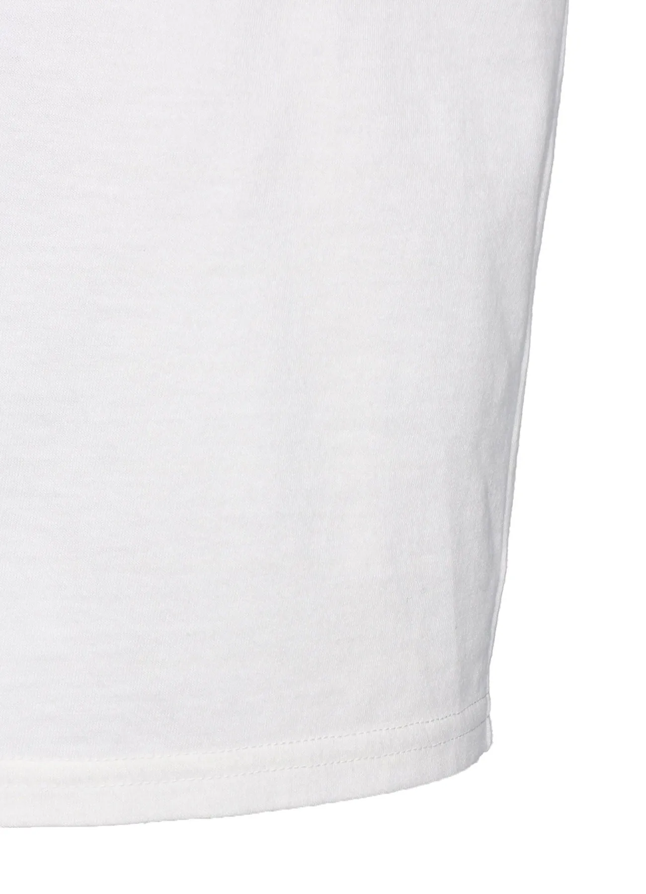 COTTON JERSEY VERTICALLY GRAFTED T-SHIRT WITH HEM SLITS