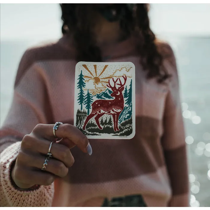 Deer Scene Sticker