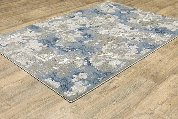 Easton 3313Q Beige/Blue Rug