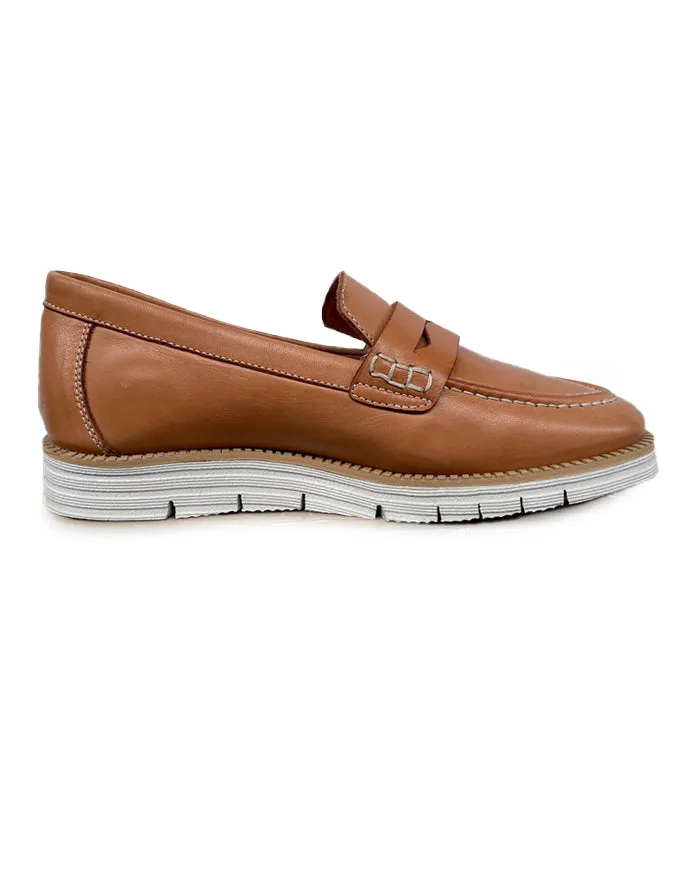 Evelyn Loafers Tan Leather