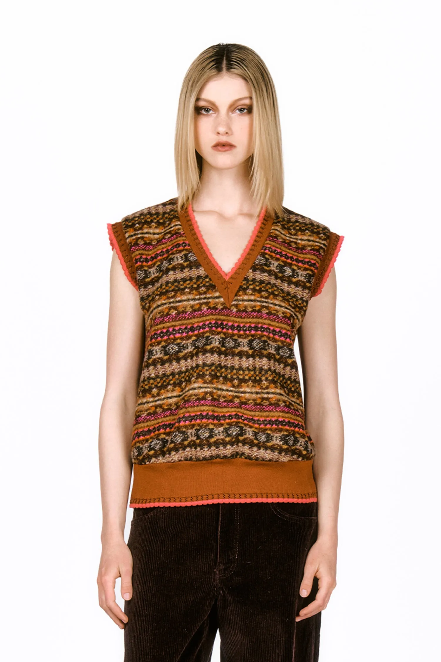 Fair Isle Fleece Vest