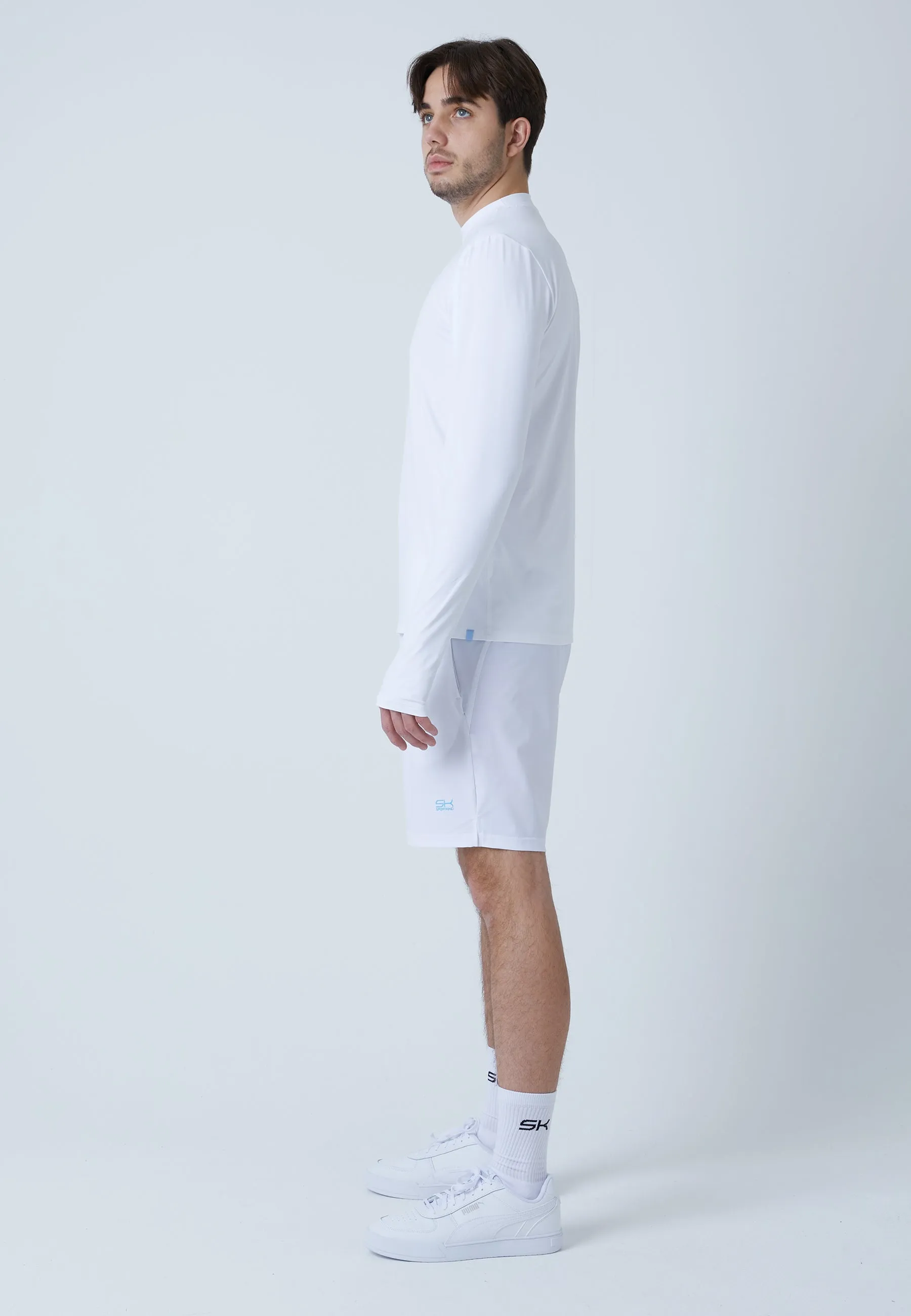 Functional Tennis Longsleeve Shirt High-Neck, white