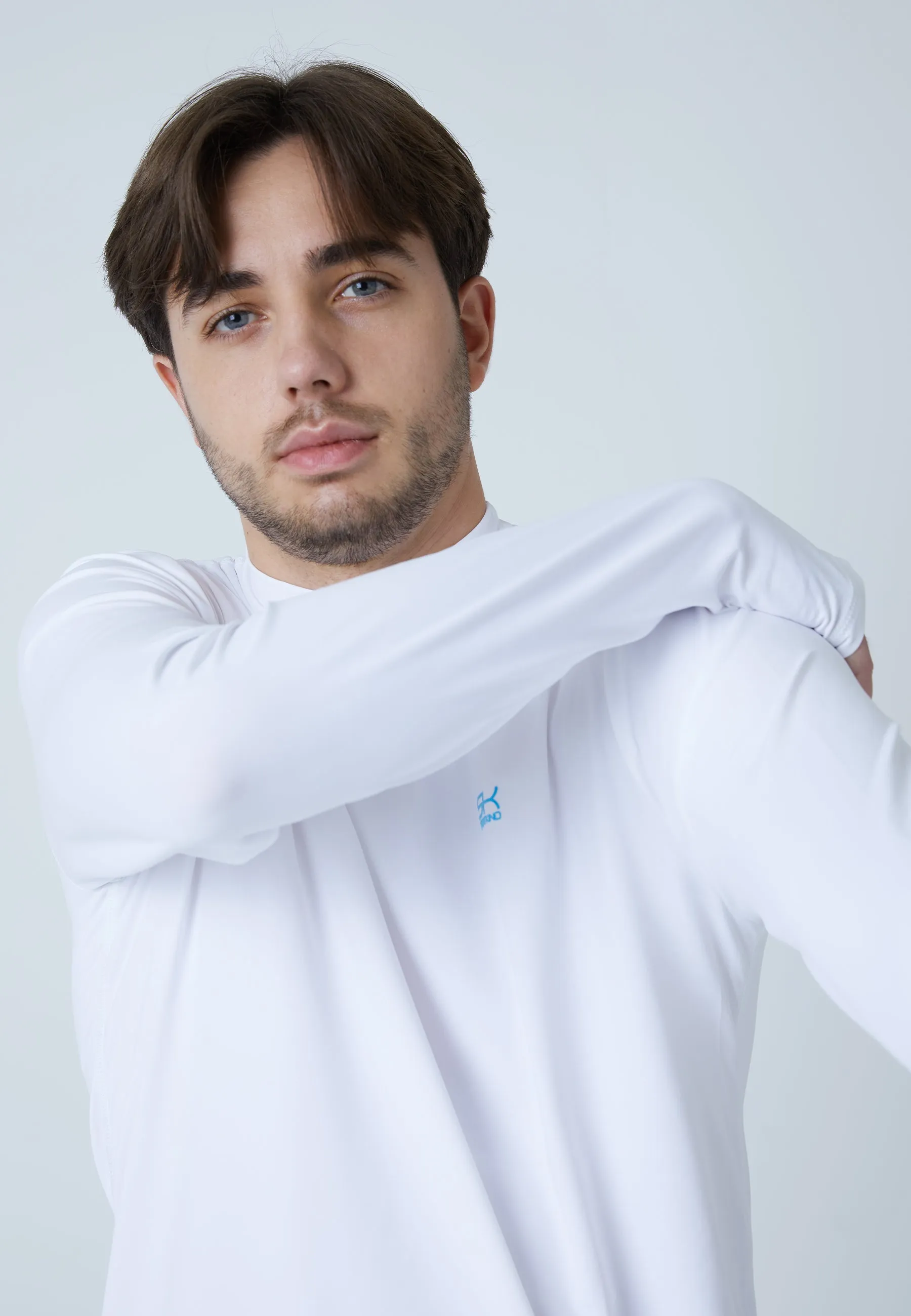 Functional Tennis Longsleeve Shirt High-Neck, white