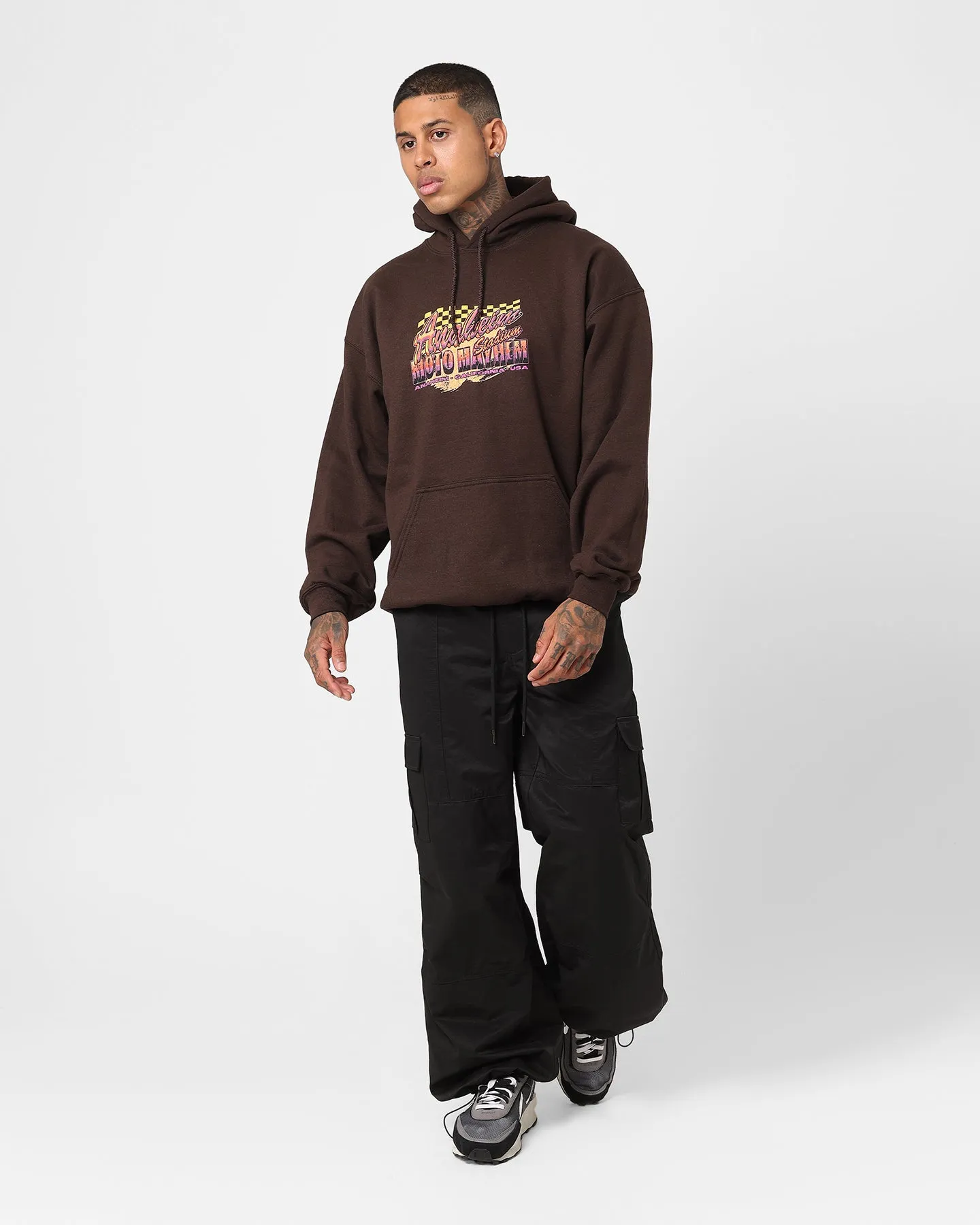 Goat Crew Goat Moto Hoodie Brown