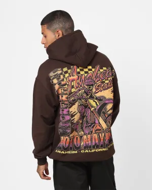 Goat Crew Goat Moto Hoodie Brown