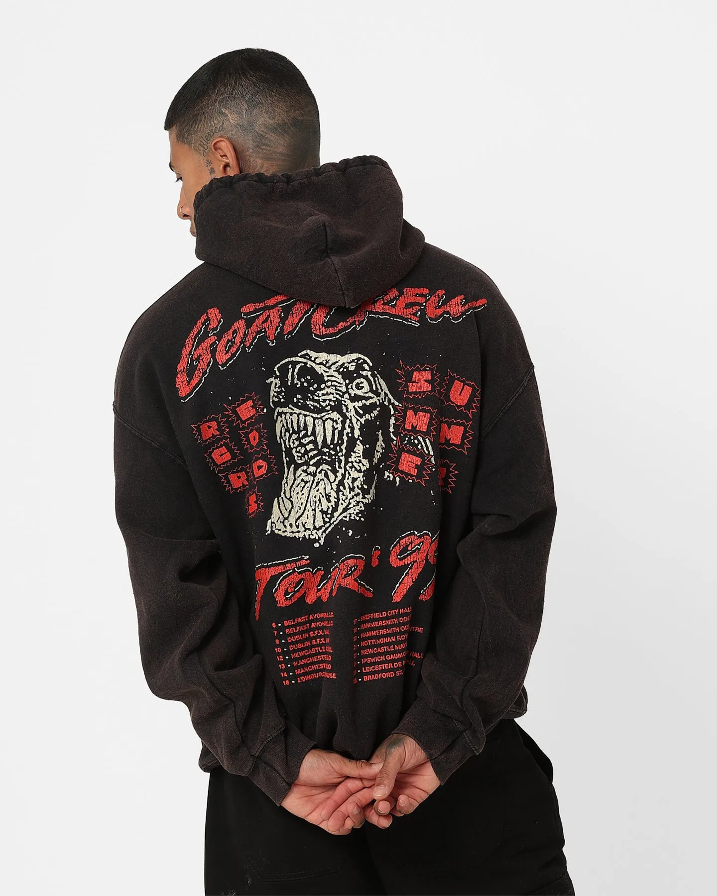 Goat Crew Goat Tour Hoodie Black Wash