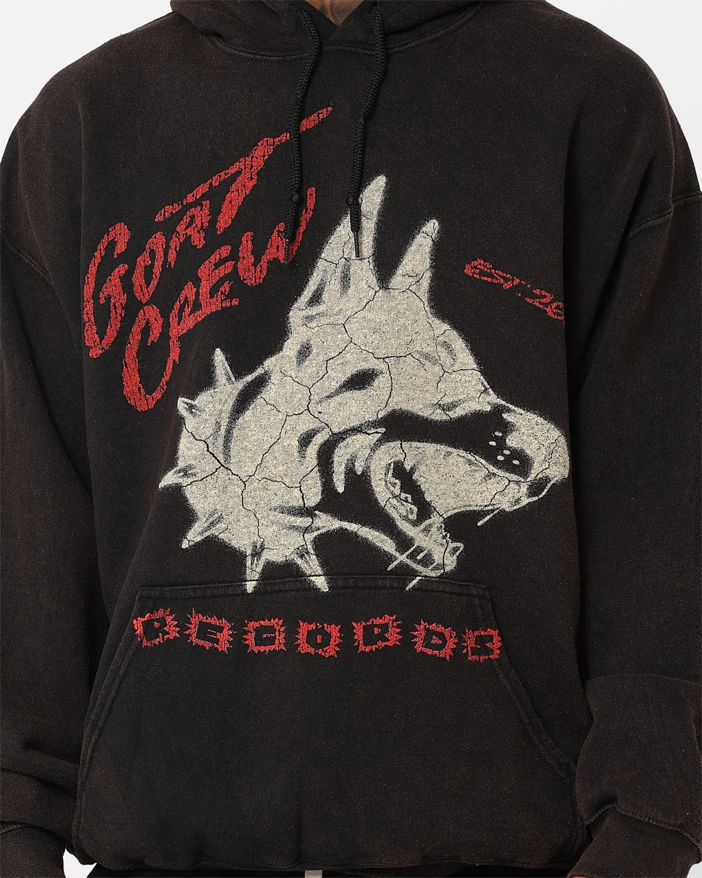 Goat Crew Goat Tour Hoodie Black Wash