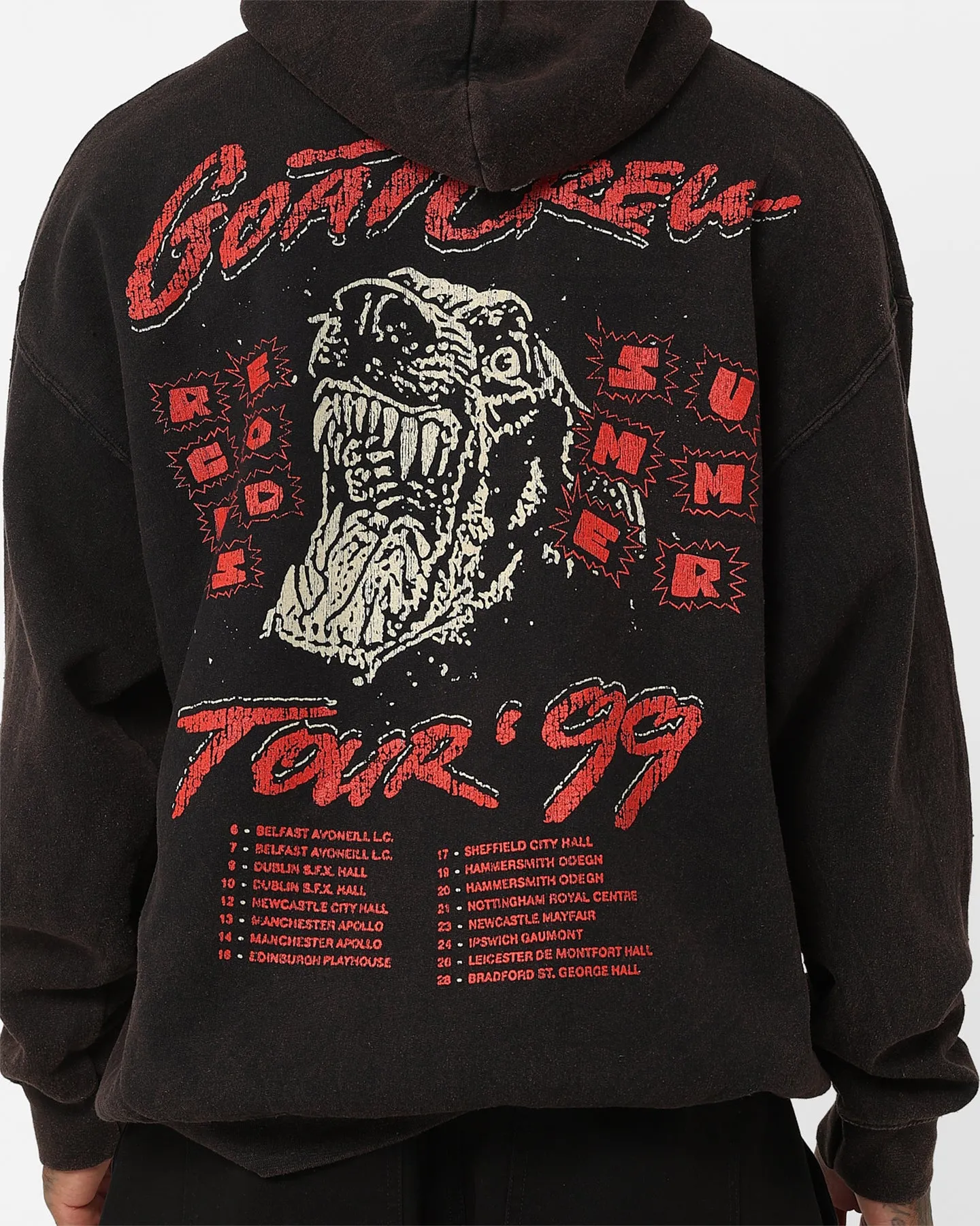 Goat Crew Goat Tour Hoodie Black Wash