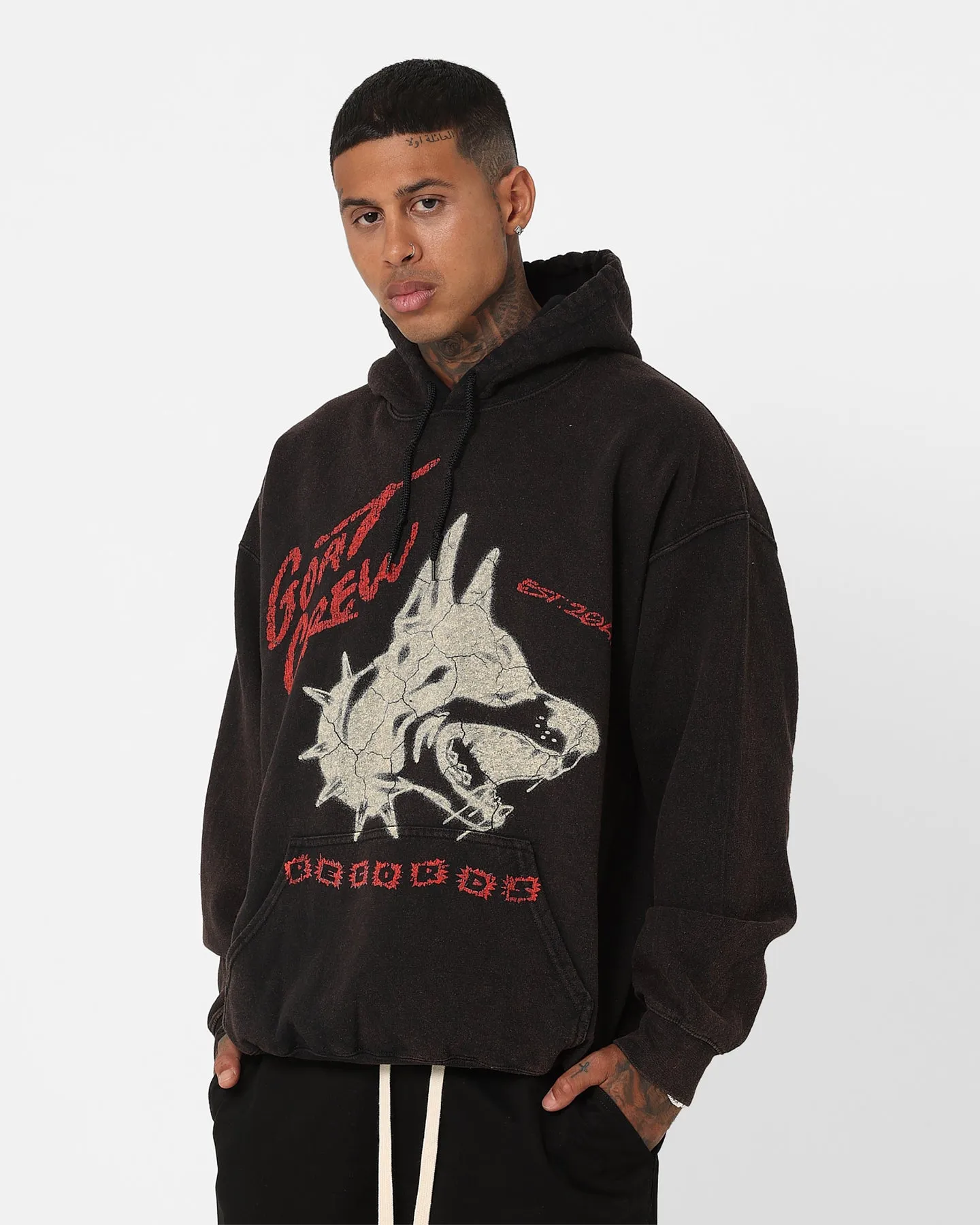 Goat Crew Goat Tour Hoodie Black Wash