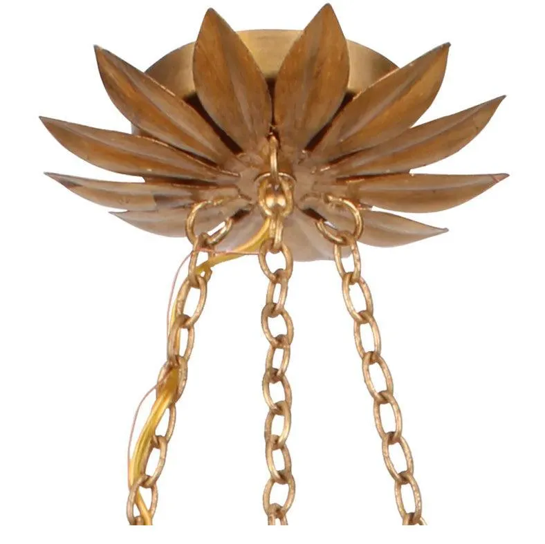 Gold Leaf Broche Chandelier