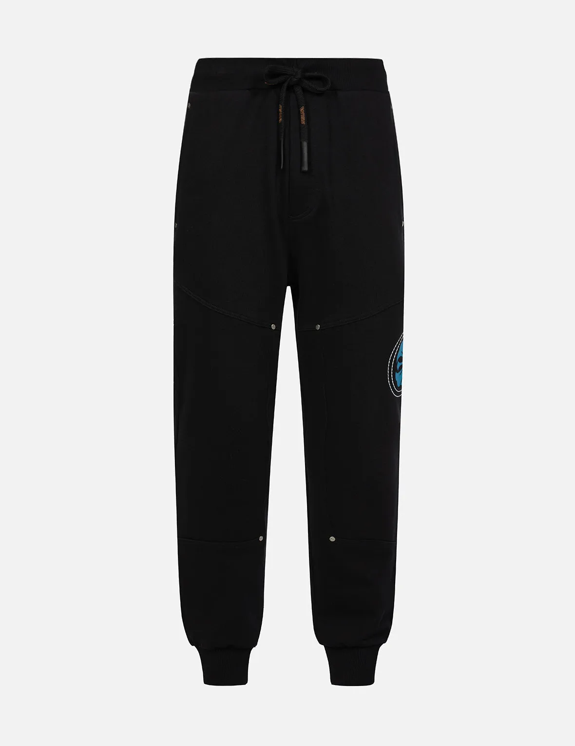 Hand-Stitched and Multi-Print Relax Fit Sweatpants