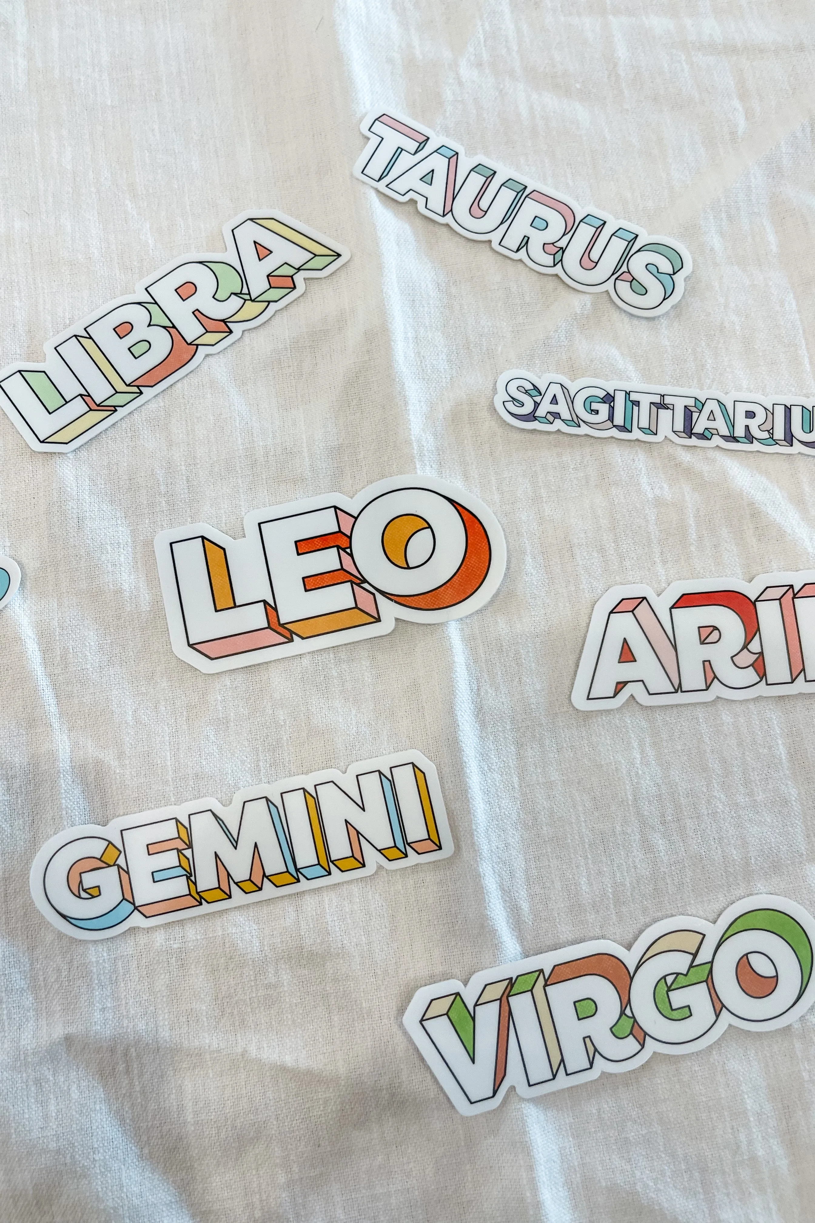 Lettering Zodiac Sticker