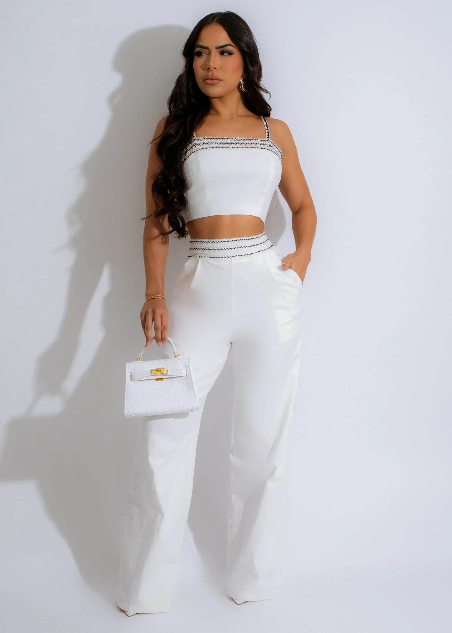 Lovely Pant Set White