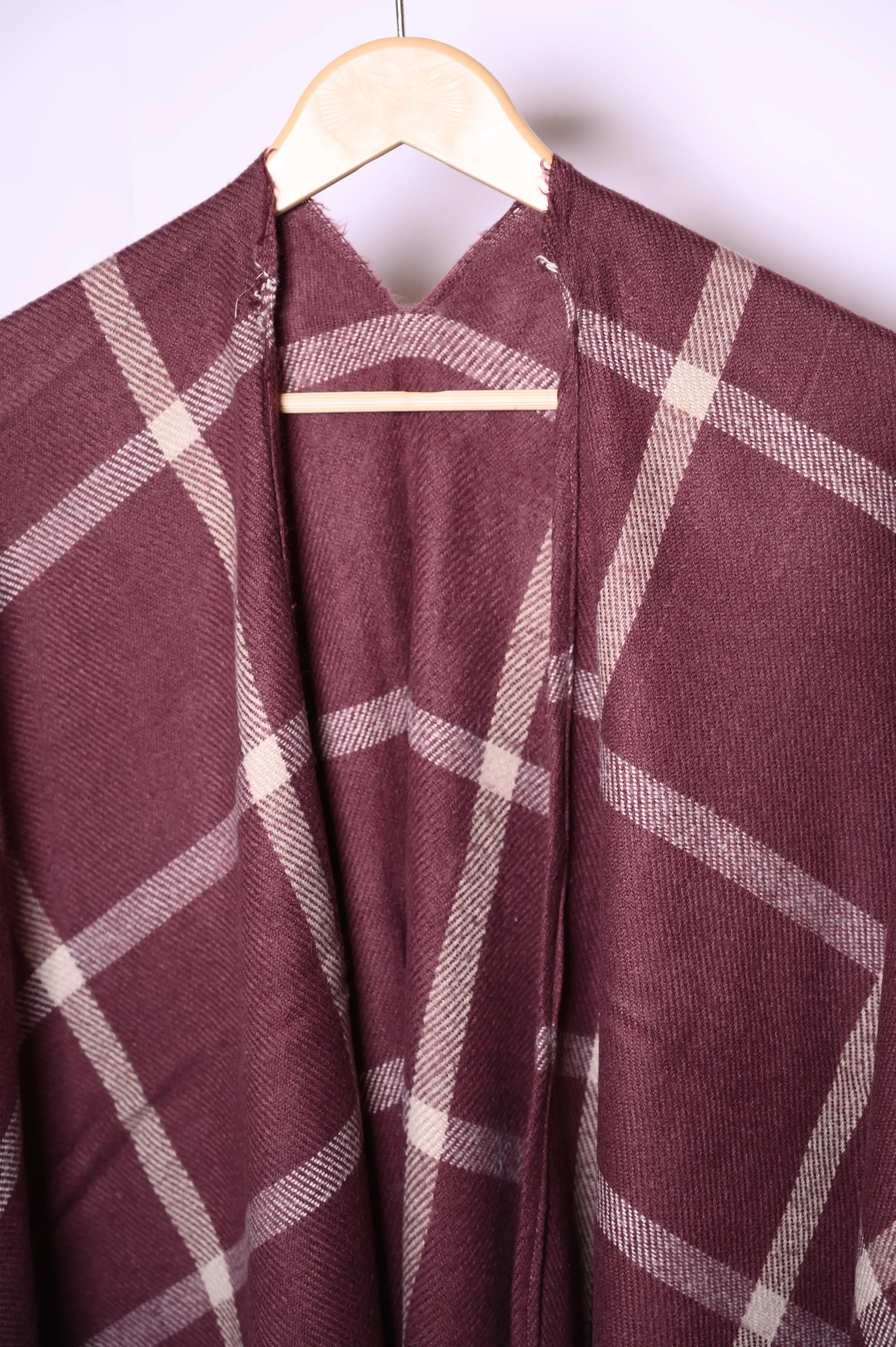 Maroon Acrylic Wilko Shrug