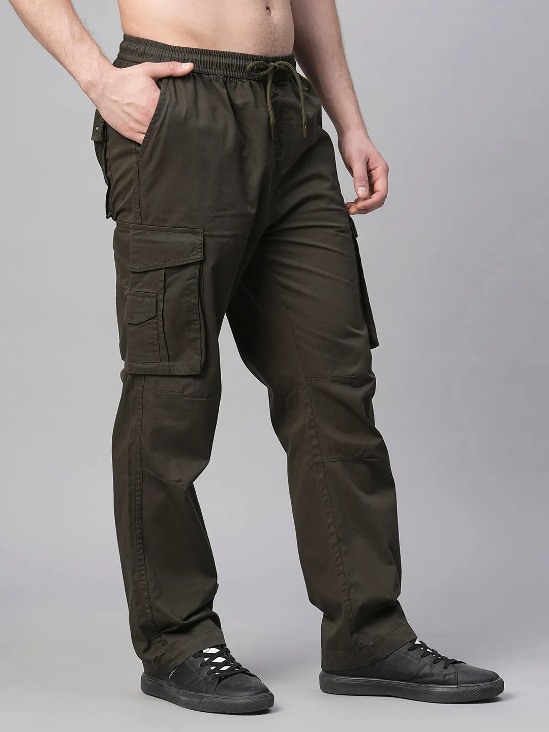 Men Utility Cargo - Olive Green