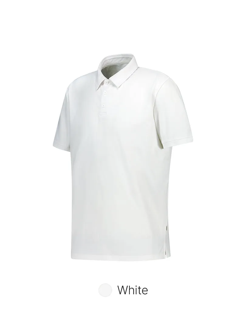 Men's Airy Fit Textured Short Sleeve Polo Shirt