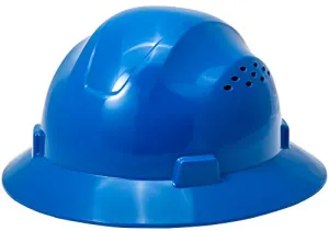 Noa Store Hdpe Blue Full Brim Hard Hat With Fas Trac Suspension