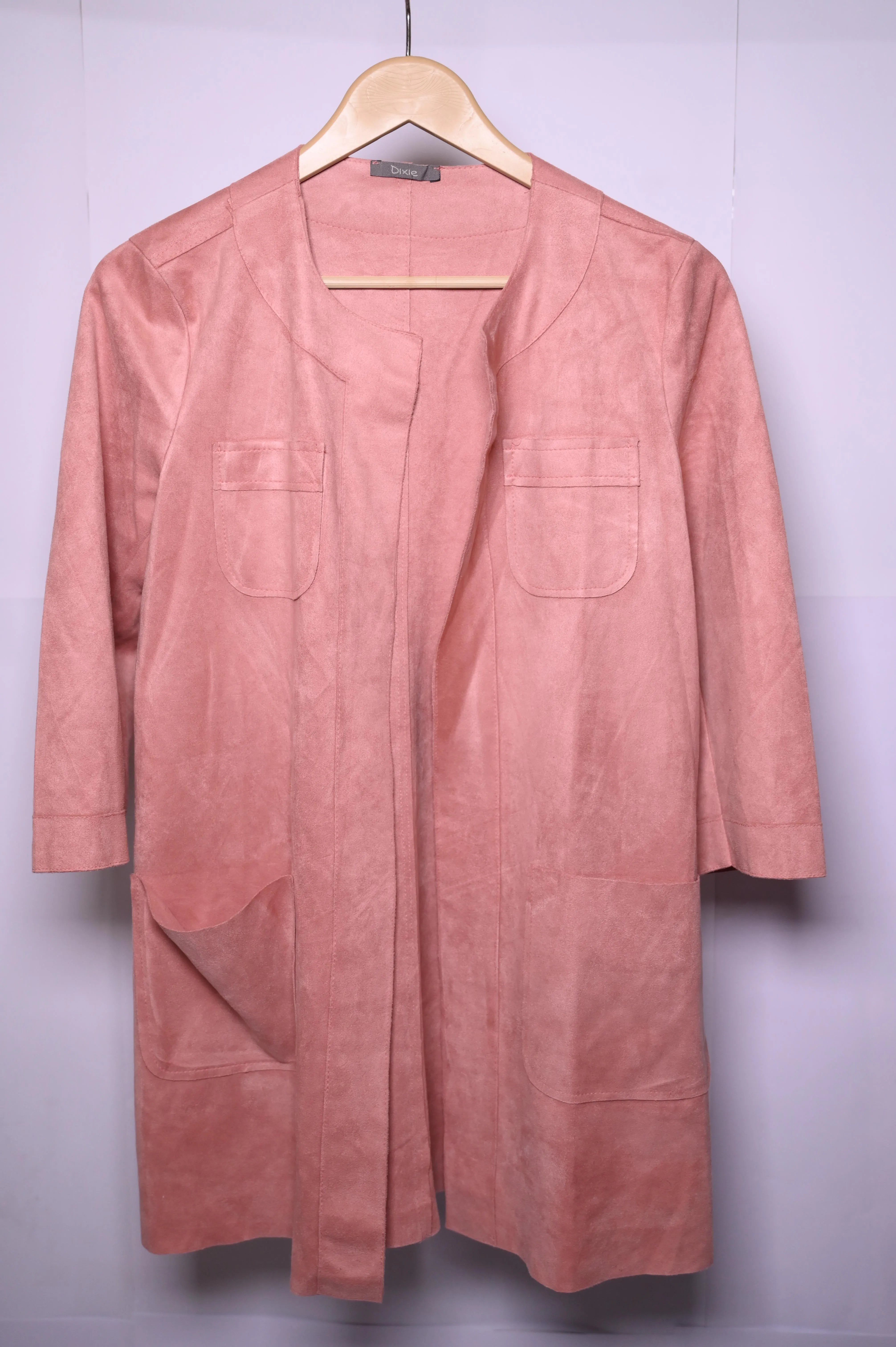 Pink Polyester Shrug