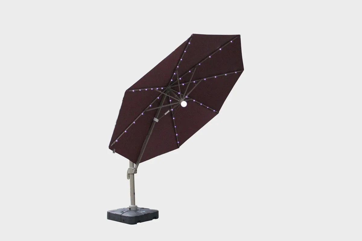 Renava Tortola Outdoor Red Umbrella w/ Lights