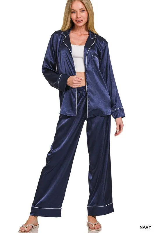 Silly For Satin Pajama Set