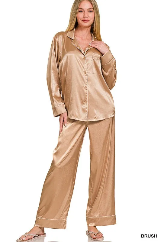 Silly For Satin Pajama Set