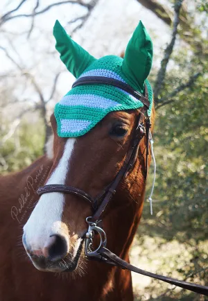 Silver and Green Slytherin Stripe Fly Bonnet