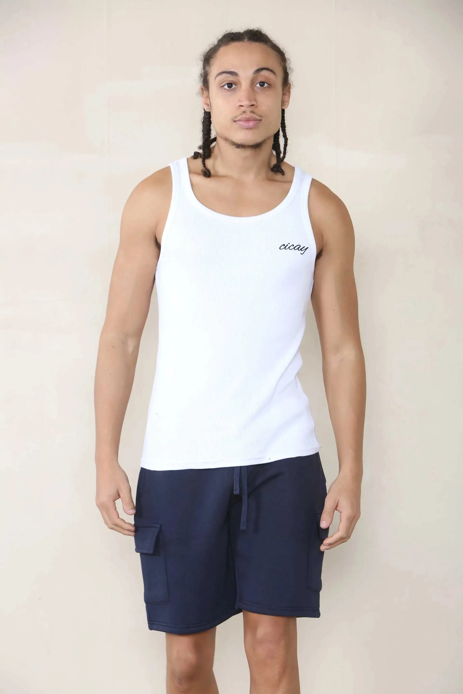 Slim Mid Cargo Jersey Short - Navy