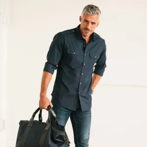 Smith Utility Shirt – Dark Navy Cotton Twill