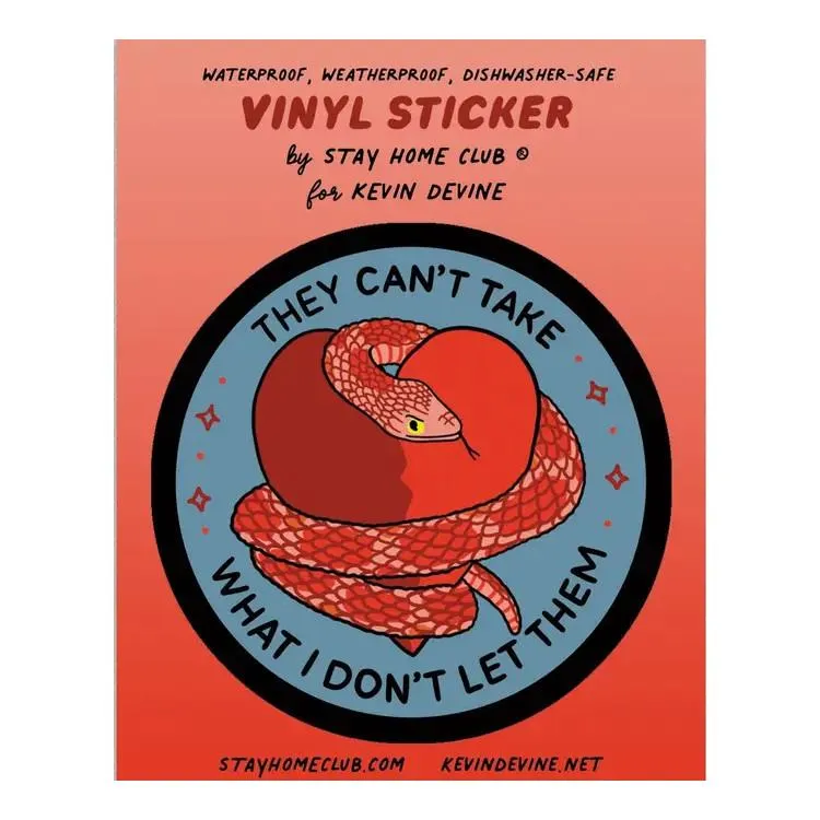 Stay Home Club Vinyl Sticker - They Can't Take Snake