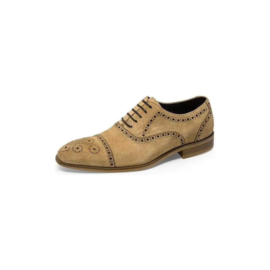 SuedeLux Elegant Texture Lace-Up Dress Brogues