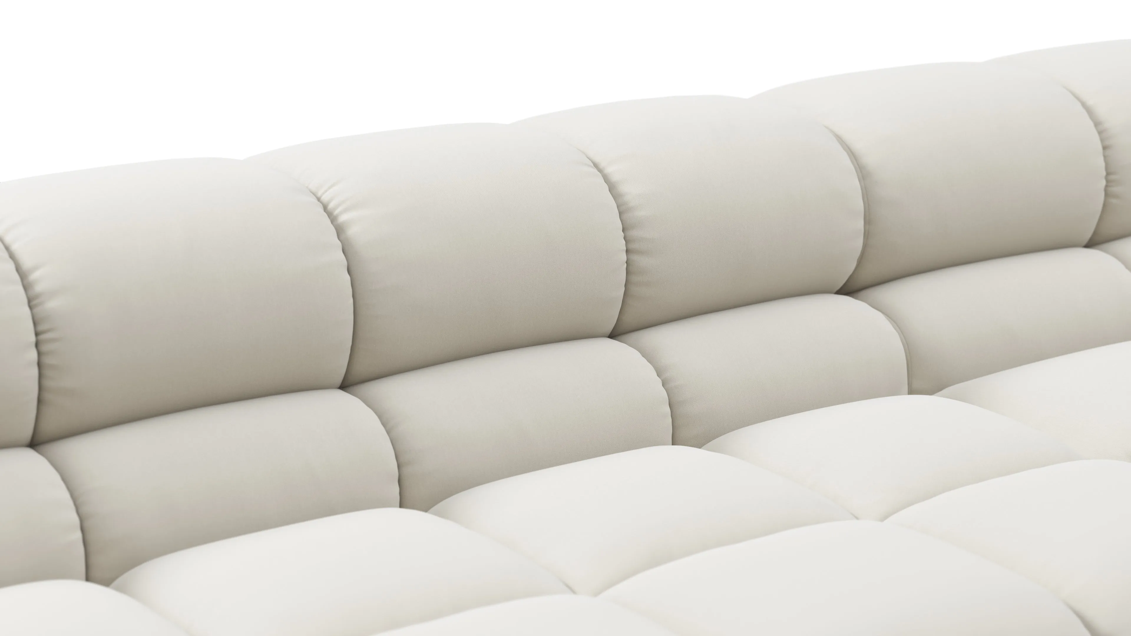 Tufted - Tufted Sectional, U Shape, Oatmeal Brushed Weave