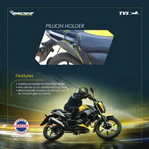 TVS Pillion Holder for RAIDER - Secure, Comfortable Support for Your Passenger