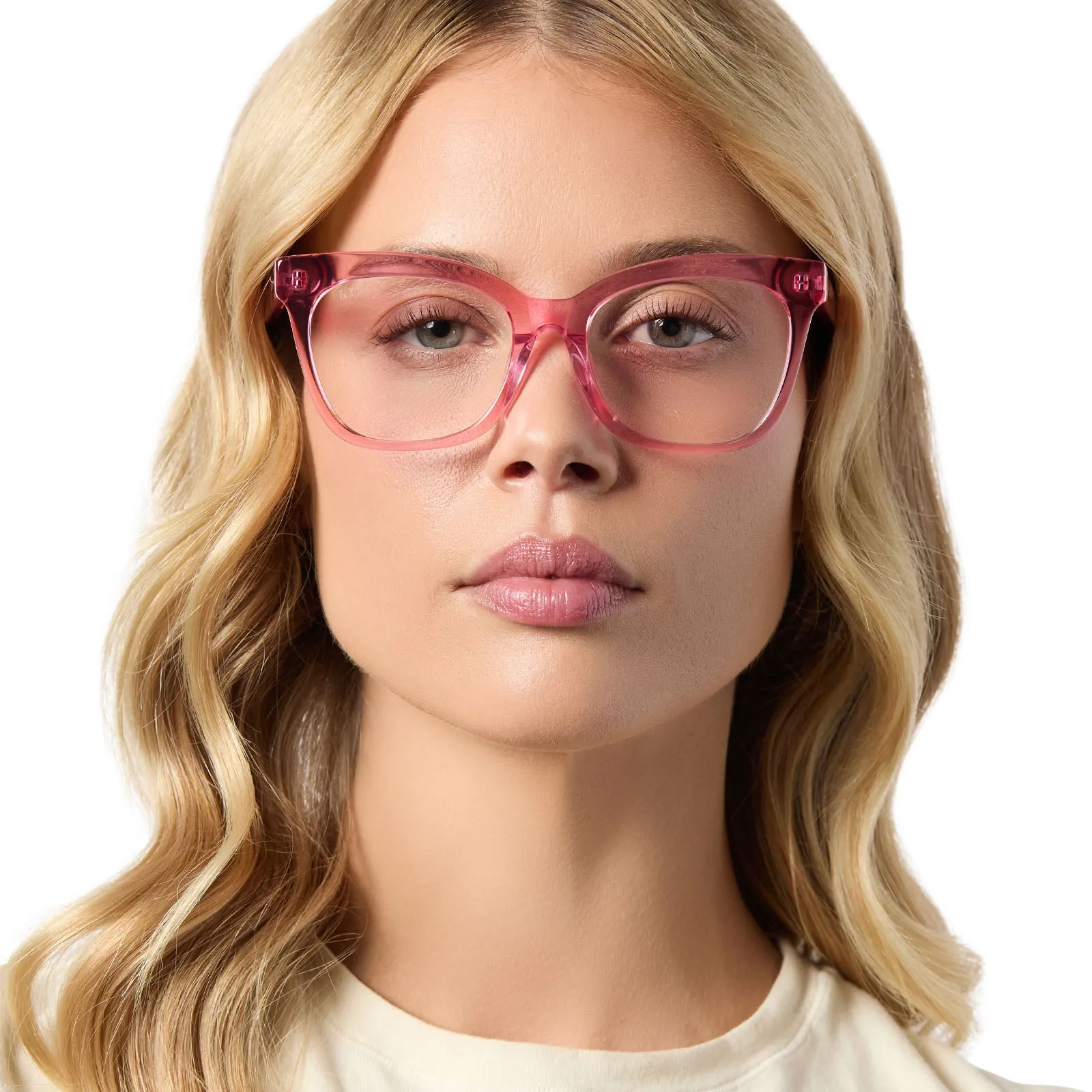 WINSTON - CANDY PINK CRYSTAL   PRESCRIPTION GLASSES