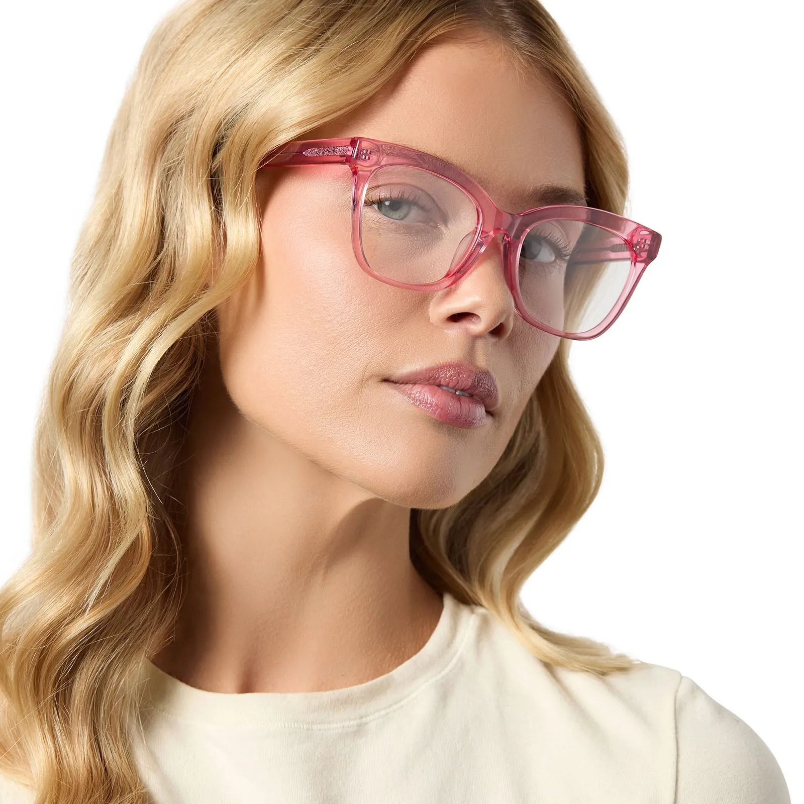 WINSTON - CANDY PINK CRYSTAL   PRESCRIPTION GLASSES